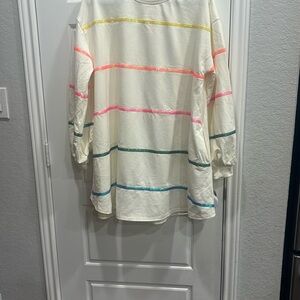 Fantastic Fawn Colorful Striped Shirt Dress